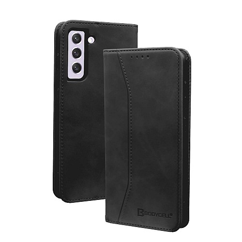 Bodycell Book Case Pu Leather Samsung S21 FE Black