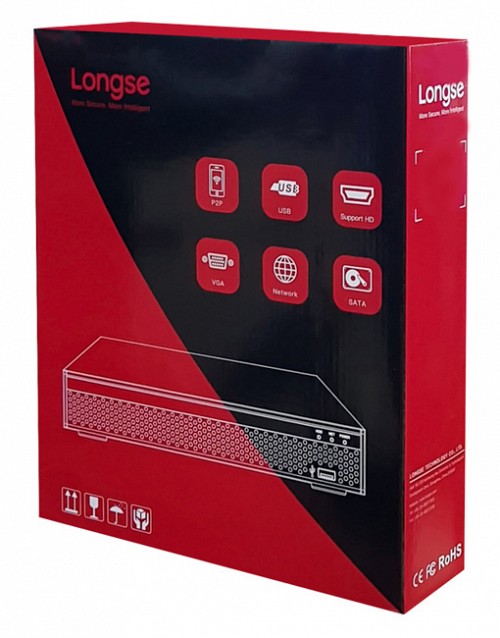 LONGSE XVR υβριδικό καταγραφικό XVRT3004HD, H.265/H.264, 4+2 IP κανάλια XVRT3004HD