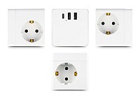 DELOCK  11497, 3x schuko, USB-C & 2x USB, 16A, 1.5m,  11497