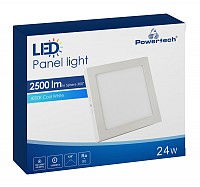 POWERTECH LED panel PAN-0005, 24W, 28.5 x 2.8cm, 4000K, 2500lm, λευκό PAN-0005