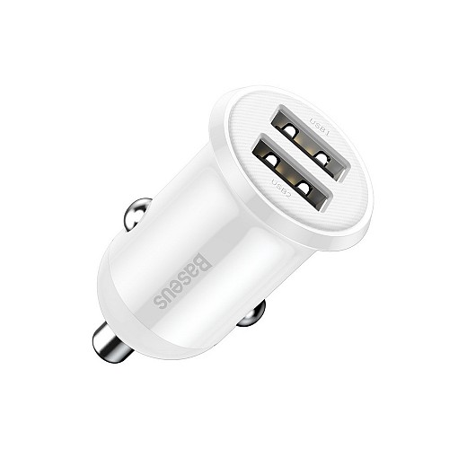 Baseus Car Charger Grain 3.1A White (CCALL-ML02) (BASCCALL-ML02)