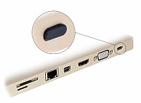 DELOCK κάλυμμα προστασίας για θύρα USB-C 64014, μαύρο, 10τμχ 64014