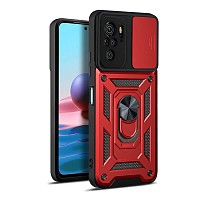 Bodycell Armor Slide Cover Case Xiaomi Note 10 4G/10s/Poco M5s Red