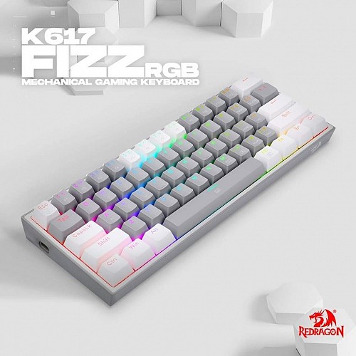 Gaming  - Redragon K617 Fizz (White/Grey)