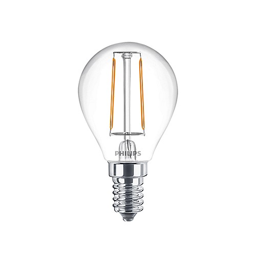 Philips E14 LED Warm White Filament Ball Bulb 2W (25W) (LPH02394) (PHILPH02394)