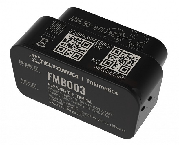 TELTONIKA GPS Tracker αυτοκινήτου FMB00377NJ01, GSM/GPRS/GNSS, Bluetooth FMB00377NJ01