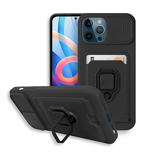 Bodycell Multifunction Case Με Κορδονι iPhone 13 Pro Max Black