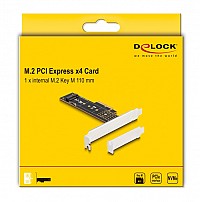 DELOCK κάρτα επέκτασης PCIe x4 σε M.2 M Key 110mm 89836, NVMe 89836