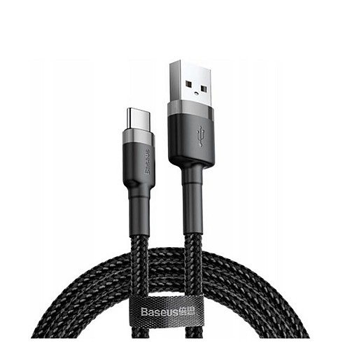 Baseus Cafule Braided USB 2.0 Cable USB-C male - USB-A male  1m (CATKLF-BG1) (BASCATKLF-BG1)