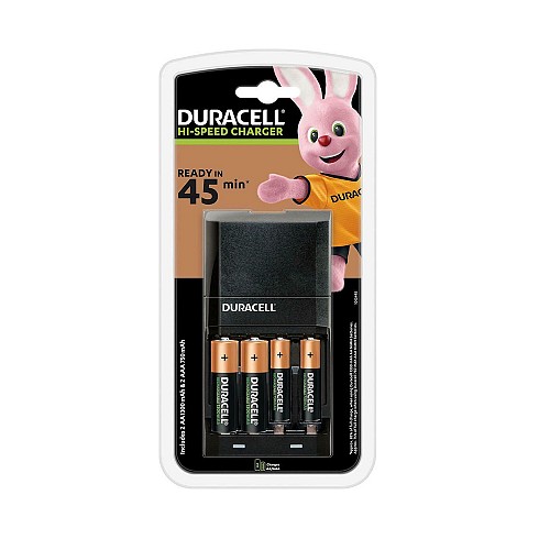 Duracell CEF27 Φορτιστής 4 Μπαταριών Ni-MH Μεγέθους AA/AAA Σετ με 2x AA 1300mAh και 2x AAA 750mAh (DCEF27)(DURDCEF27)