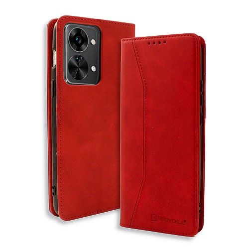 Bodycell Book Case Pu Leather Oneplus Nord 2T 5G Red