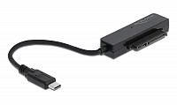 DELOCK αντάπτορας USB-C σε SATA 64084 με θήκη για 2.5 HDD/SSD, 6Gbps 64084