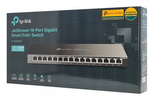 TP-LINK JetStream switch TL-SG2016P, 16-Port Gigabit, 8x PoE+, Ver. 1.0 TL-SG2016P