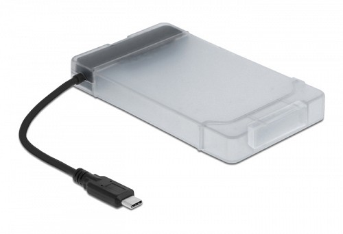 DELOCK αντάπτορας USB-C σε SATA 64084 με θήκη για 2.5 HDD/SSD, 6Gbps 64084