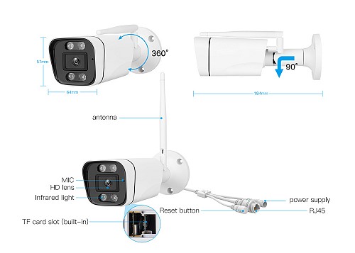 VSTARCAM smart IP  CS58, IP66, 3MP, WiFi,   CS58