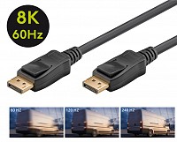 GOOBAY  DisplayPort 61697, 8K/60Hz, 32.4 Gbit/s, 2m,  61697