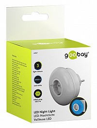 GOOBAY LED φωτιστικό νυκτός 64567, πρίζα schuko, 3 χρώματα φωτός, 6500K 64567