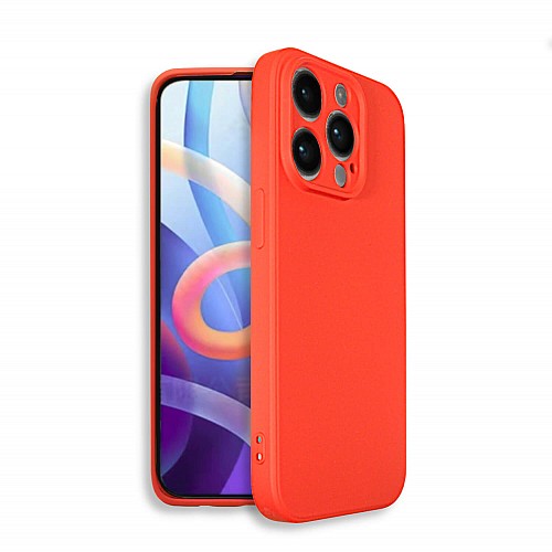 Bodycell Square Liquid Silicon Case iPhone 14 Pro Max Red