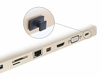 DELOCK κάλυμμα προστασίας για θύρα USB-C 64015 με λαβή, μαύρο, 10τμχ 64015