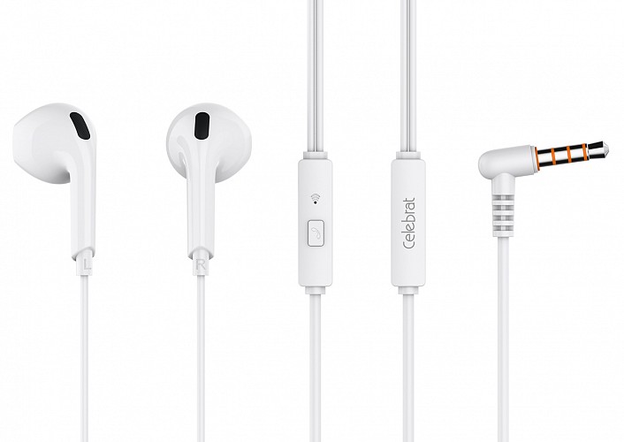 CELEBRAT earphones   G20, 3.5mm , 14mm, 1.2m,  G20-WH