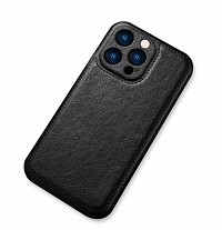 Bodycell Prestige Leather Backcover iPhone 14 Pro  Black