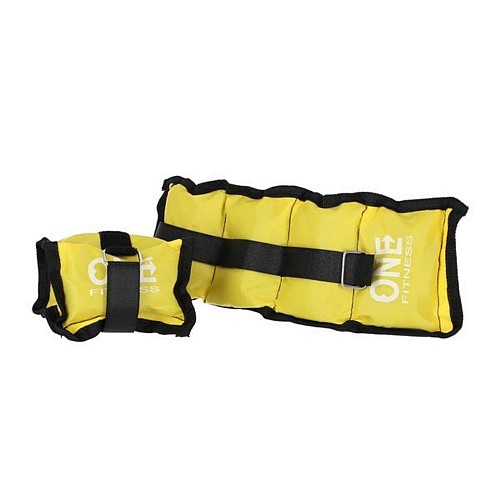 One Fitness Pillow Weights 2x 1.5kg Yellow (WW02) (OFIWW02)