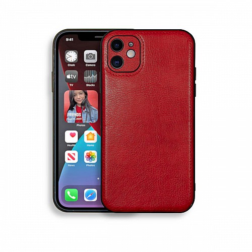 Bodycell Prestige Leather Backcover iPhone 12  Red