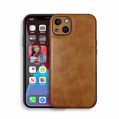 Bodycell Prestige Leather Backcover iPhone 13  Brown