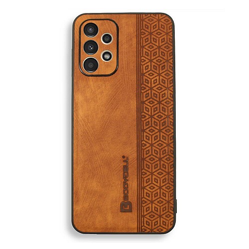 Bodycell Pattern Leather Backcover Samsung A13 4G Brown