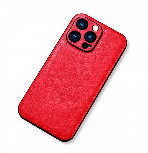 Bodycell Prestige Leather Backcover iPhone 13 Pro Max Red