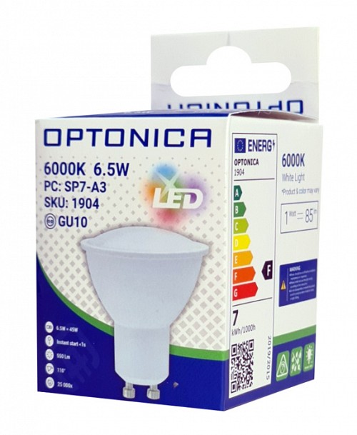 OPTONICA LED  spot 1904, 6.5W, 6000K, GU10, 550lm OPT-1904