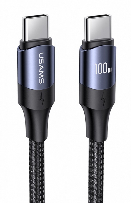 USAMS καλώδιο USB-C US-SJ526, 100W/5A, PD, 3m, μαύρο SJ526USB01