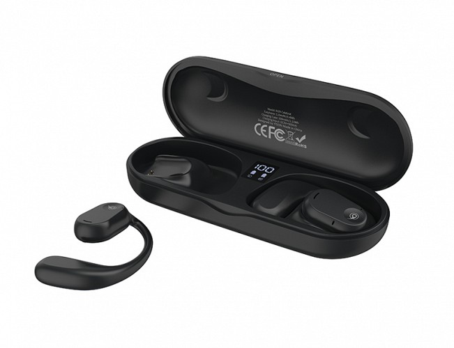 CELEBRAT earphones με θήκη φόρτισης W29, Open Wearable Stereo, μαύρα W29-BK