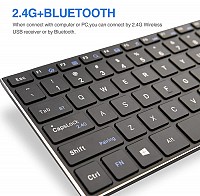 RIITEK ασύρματο πληκτρολόγιο RT721 με touchpad, Bluetooth & 2.4GHz RT-K22S