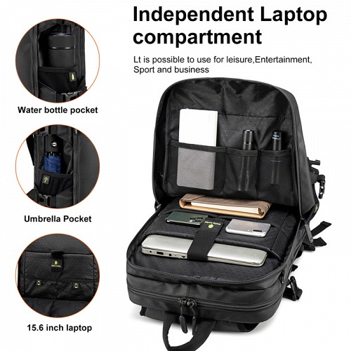 ARCTIC HUNTER   B00391    & laptop, 26L,  B00391-BK