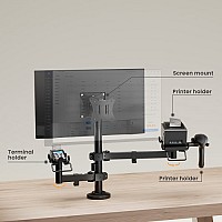 BRATECK βάση γραφείου PMM-02SD για 2x οθόνες 17-32/POS/printer PMM-02SD