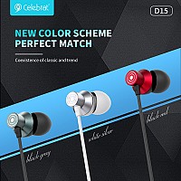 CELEBRAT earphones   D15, USB-C , 10mm, 1.2m,  YS-D15-BK