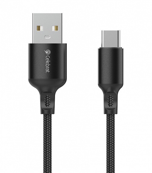 CELEBRAT καλώδιο USB-C σε USB CB-32, 15W, 1m, μαύρο CB-32A-C