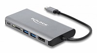 DELOCK docking station 87683, 7 , USB-C, 100W PD, 4K, MST,  87683