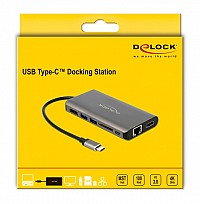 DELOCK docking station 87683, 7 , USB-C, 100W PD, 4K, MST,  87683