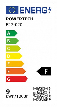 POWERTECH LED  E27-020, 9W, 4000K, E27, 820lm E27-020