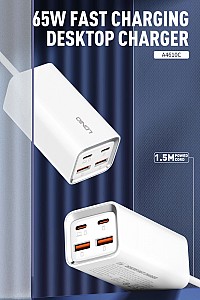 LDNIO   A4610C, 2x USB-C & 2x USB, 65W, PD/QC,  6933138601006