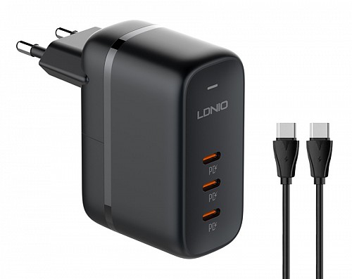 LDNIO   Q367   USB-C, 3x USB-C, 65W, GaN,  6933138601396