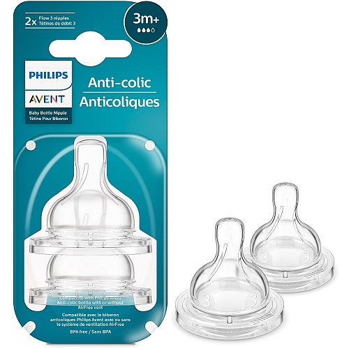 Philips    Baby Bottle Flow 3 Nipple 2 (SCY763/02) (PHISCY763.02)