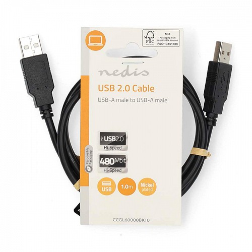  USB High-Speed A . - USB A ., 1.00m NEDIS CCGL60000BK10