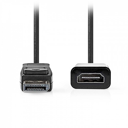 Καλώδιο DisplayPort αρσ. - HDMI θηλ., 0.20m σε μαύρο χρώμα NEDIS CCGB37150BK02