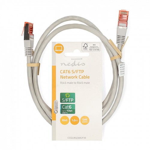   CAT 6, S/FTP, 1.00m    NEDIS CCGL85220GY10