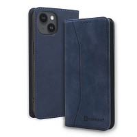 Bodycell Book Case Pu Leather iPhone 15 Plus Blue