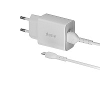 DEVIA wall charger Smart 2x USB 2,4A white + microUSB cable