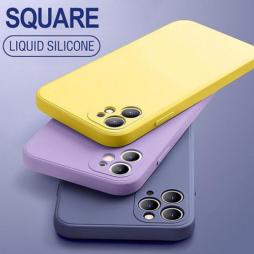 Bodycell Square Liquid Silicon Case Xiaomi Note 9 4G/Poco M3/Redmi 9T Light Violet